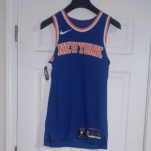 Authentic Nike New York Blue Jersey with Orange Trim Size.